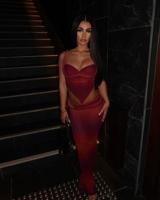 Sarai Rope Detail Mesh Co-ord Set