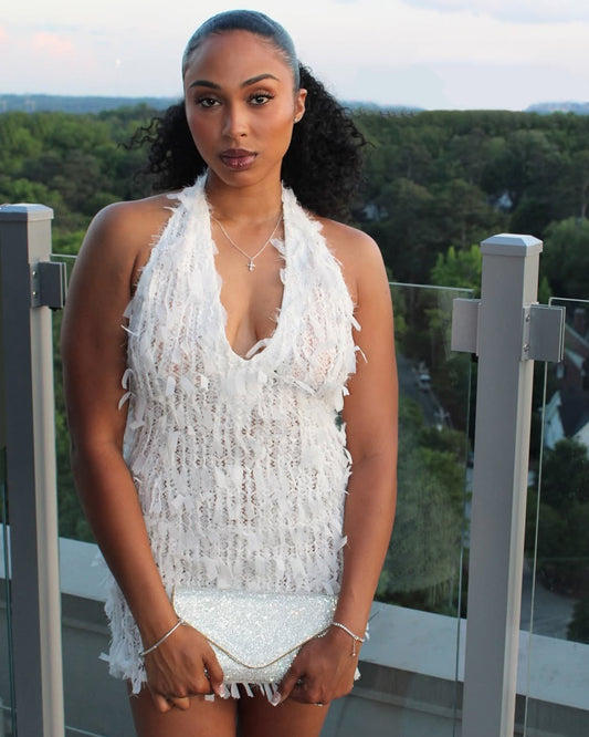 Shira Sheer Halter Dress