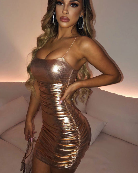 Gia Ruched Mini Dress