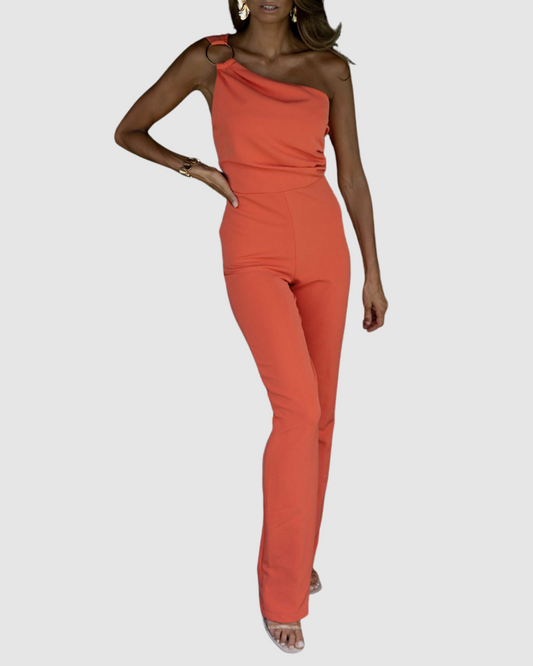 Women’s Jumpsuit – One Shoulder – Elegant Summer Style