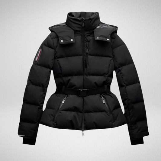 Women’s Belted Puffer Jacket – Warm & Modern