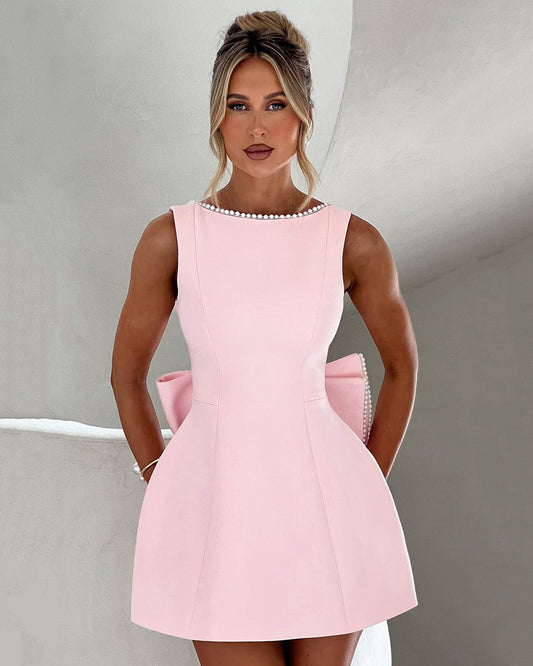 Colette Pearl-Trim Mini Dress
