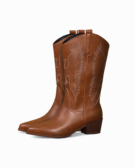 Dakota Embroidered Cowgirl Boots