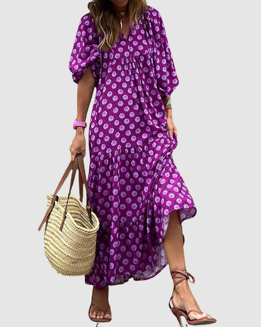 Women’s Maxi Dress – Tiered Skirt – Casual Summer Wear