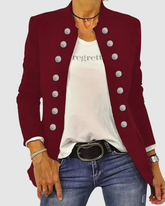 Women’s Blazer – Double Row Buttons – Elegant Smart-Casual Wear