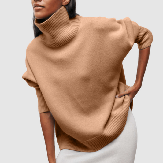 Women’s Turtleneck Knit Sweater – Elegant & Comfortable