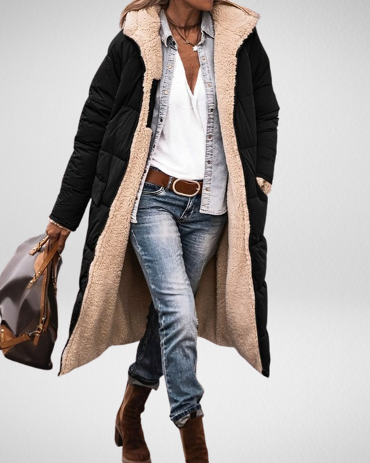 Women’s Long Teddy Winter Coat – Fleece Lined - Warm